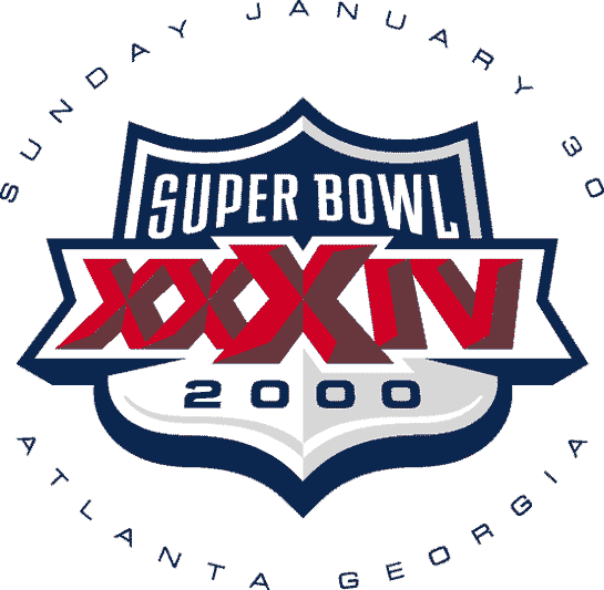 Super Bowl XXXIV Logo vinyl decal